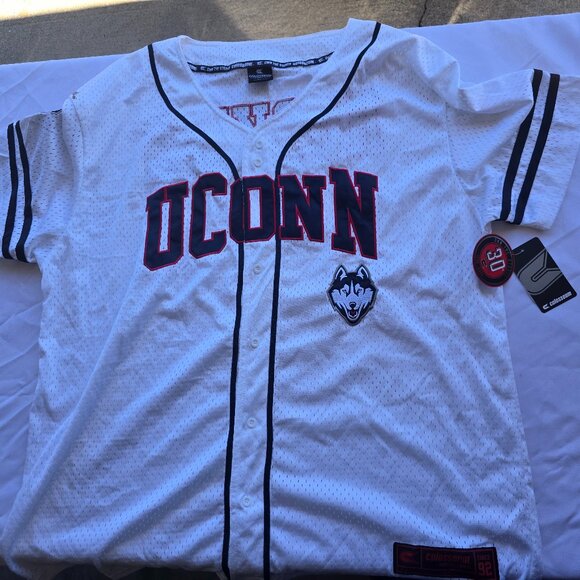 Colosseum Men UCONN Huskies Mesh Button Down Jersey- 3XL - Picture 1 of 3